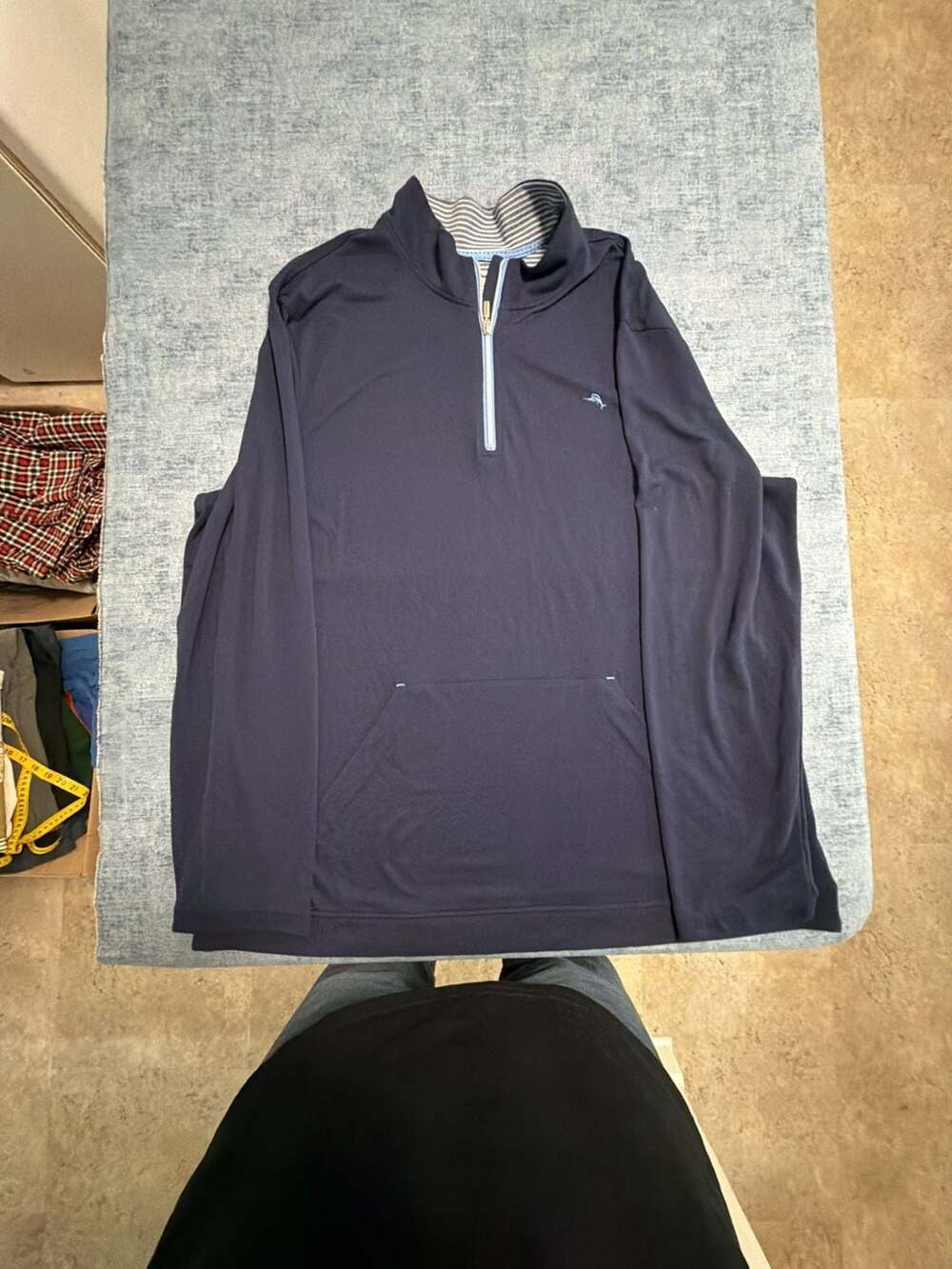 Tommy Bahama Quarter-Zip Pullover Size 3XLT Navy Blue